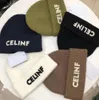 CELINF Autunno/Inverno Cappello lavorato a maglia Designer di grande marca Beanie/Cappucci con teschio impilati Baotou Lettera a coste di lana YT512