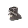 Australie Bottes Classique Mini Enfants Ug Bottes Filles Tout-petits Chaussures De Créateur Hiver Neige Baskets Designer Botte Jeunes Châtaignier Rock Rose Gris Noir Bottes