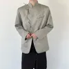 Erkekler SYUHGFA Çin tarzı takım elbise ceket erkekler Tang Niche Tasarım Moda Jakard Uzun Kollu Dantel Up Cardigan 2023 Sonbahar Trendi