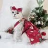 Abbigliamento per cani Gonna con cinturino natalizio Abbigliamento autunno/inverno Abiti con stampa di torte per gatti per cani di piccola taglia