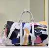 Luxurys Designer Duffel Bagsファッションファッション印刷45 cm女性旅行バッグ男性クラシックレザースポーツ屋外パックソフトサイドスーツケース荷物バッグ