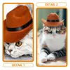 Costumi per gatti Cappello da cowboy per animali domestici Cucciolo decorativo Gattino Adorabile Forniture per feste multifunzione Cappello per cani per uso domestico Cake Topper