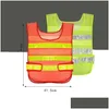 Fourniture de sécurité réfléchissante Vente en gros Gilet réfléchissant Vêtements de sécurité Gilets à grille creuse Avertissement haute visibilité Travail Construction Traf Dhlcx