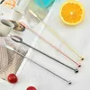 Bar Tools Stainless Steel Coffee Beverage Stirrers Stir Cocktail Drink Swizzle Stick with Small Rectangular Paddles