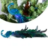 Juldekorationer Simulera 3D Peacock Feathered Artificial Fake Bird Tree Xmas Gift Party Wedding Decor 231025