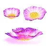 Decorative Figurines Houseware Beautiful And Stylish Stained Glass Fruit Plate Unique Decoration Shape Storage Tray Crystal Dried Gift