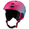 Capacete de esqui de cor gradiente capacete de neve adulto ao ar livre, lazer esportes capacete de estância de esqui pf