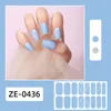 Tiras de unhas de gel semi curadas, 16 adesivos de unhas de gel, fáceis de aplicar ou remover, de longa duração, inclui lixa de unha e bastão de madeira