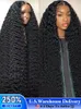 Dantelli peruklar cosdelu 30 40 inç gevşek derin dalga 13x6 hd şeffaf dantel frontal peruk insan saçı Brezilya kıvırcık 13x6 kadınlar için ön peruk 231024