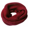 Scarves Unisex Winter Warm For Infinity 2 Circle Cable Knit Cowl Neck Long Scarf Shawl C N7YD