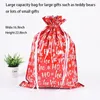 Christmas Decorations Gift Bags 5pcs Stand Up Drawstring Foil Wrapping Sacks Pouches For Xmas Presents Party Favor Decoration Supplies