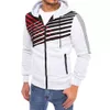 Autumn and winter new men's designer cardigan hooded stitched printed sweater sports casual coat men's sweater