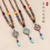 Pendant Necklaces Vintage Ethnic Style Fish Elephant Wood Beaded Stone Pendants & Statement Nepal Necklace Women Men Jewelry