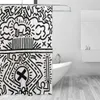 Douchegordijnen Kunstwerk Haring Pop Art Douchegordijn Waterdicht voor Badkamer 231025