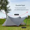 Tendas e abrigos ASTA GEAR Yun Chuan dupla face revestida de silicone dupla pirâmide 15D nylon sem haste camping caminhadas barraca ao ar livre 231024