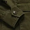 Jackor Multi-Pocket Cargo Mens Solid Color Retro Casual Safari Style Loose Lapel Long Sleeve Men Ytterkläder YQ231025