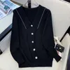 Kobiety Sweters Women's Black Sweet Paznokcie koreańskie harajuku wiosna jesienna zima dzianina vintage moda 2023 Kobieta