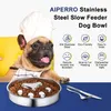 Dog Bowls Feeders Slow Feeder Dog Bowls 304 Stainless Steel Metal Dog Food Bowls Dog Water Bowl for Small Medium Sized Dogs 231023