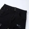 Lila jean amiiris designer jeans mens mode street trendig hål lapp hög herens elastisk smal fit leggings pv3p