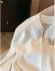 Puntos de mujer Diamond M Primavera Otoño Suéter de mujer Cárdigans de punto de lana de cachemira blanca Cremallera Prendas de punto Femme Twist Jacket Soft H435