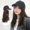 Bollkåpor lång rak hatt peruk naturliga bruna peruker ansluter syntetisk baseball cap hår peruk hatt peruk justerbar för kvinnor 231025