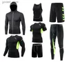 Tracksuits masculinos 2022 Sportswear Masculino Running Set Basquete Sutiã Apertado Terno Esportivo Fitness Apertado Terno Esportivo Running Training Track and Field Terno Q231025