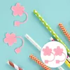 Disposable Cups Straws 2 Pcs Lazy Straw Dust Cap Plug Lovely Tips Cover Stainless Steel Silicone Drinking Protector Glass
