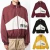 Mens Hoodies Rhude Hoodie Letter Tidy Rhude Color Block Hip-Hop Stand Collar Jacket Letter Printing Cardigan dragkedja Pappa Mens och kvinnors kontrast Windbreaker