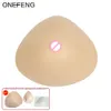 Kostiumy Catsuit Onefeng trójkątny kształt proteza silikonowa lekka mocna tylna podstawa wklęsła dla raka piersi kobiety mastektomia 100-400 g/szt.
