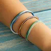 Charm Bracelets Fashion Handwoven Bangle For Women's Simple Colorful Cord Bracelet 3pcs/set Ethnic Style Jewelry Accessory A09210