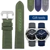 Watch Bands Canvas Strap With Substitute Lumino 1157/1288 Series Flat Interface Nylon 24mm.