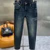 Männer Jeans 2023 Mode Männer Herbst Winter Blau Casual Brief Muster Denim Hosen Slim Fit Bleistift Hosen