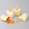 wholesale 6x6x10cm colorful water droplets cute with scarves foldable packaging box for gifts jewelry biscuits