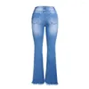 Calças de brim femininas magro estiramento push up roupas azul cintura alta tamanho solto calças jeans primavera 2023 calças angustiadas itens de venda