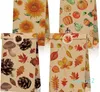 Gift Wrap Thanksgiving Paper Party Favor Bag Fall Theme Bags With Stickers Autumn Goodie Candy Wrapped For Birthday Decorations Sup Amgf0