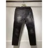 Designer elastico jeans maschile maschile autunno inverno nuovo viola slim fit piccolo piede ricamato pantaloni stretti jean amiiris r74s