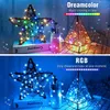 ديكورات عيد الميلاد Tuya Smart WiFi LED Fairy String Light RGB الرقص مع مصابيح مزامنة الموسيقى Garland for HomeHolidaychristmas Decor 231025