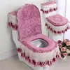 Toilet Seat Covers Toilet Seat Cushion 3Piece Set Universal Antibacterial Seat Cover Zipper Type Detachable and Washable Water Tank Cover Cloth 231025