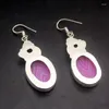 Dangle Earrings Hermosa Arrival BotswanaAgate Red Garnet For Women 2 1/4 Inch A834