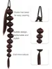 Hair Bulks JINKAILI Synthetic tail Bubble Warp Around Extensions Fake Pieces For Women Long Black Lantern 231025