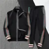 2024 autumn winter fashion Red green stripes twist Men's tracksuit luxury MUSIC Zipper pocket mens designer windbreaker breathable