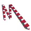 Strikjes Casual Pijlpunt Magere Vlag Van Georgië Print Stropdas Slanke Stropdas Voor Mannen Man Accessoires Eenvoud Feest Formeel