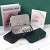 Jewelry Stand Portable Travel Girl PU Organizer Box Necklace Ring Earrings Household Accessory box 231025