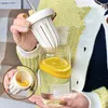 Bicchieri da vino Tazze e tazzine Tazza di vetro da caffè Kawaii Calice trasparente Tazza Set da bere Coperchio Cannuccia Articoli per bevande Carino Go Bubble Tea Dining