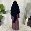 Этническая одежда, женский мусульманский хиджаб, модный трехслойный шарф, шаль, Ближний Восток, Саудовская Аравия, исламский молитвенный платок, однотонный многослойный платок