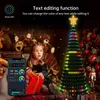 Weihnachtsdekorationen APP Intelligentes Baumlicht Bluetooth-Punktsteuerung Magische Farb-LED-Schnur Tag Dekorative Atmosphärenlichter 231025