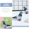 Décorations de jardin 2 pcs Paix Décor de Noël Petite figurine Oiseau Pelouse Pigeon Ornement Décoration Artisanat Mousse Prop Simulation