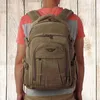 Outdoor Bags Men's Military Canvas Backpack Zipper Rucksacks Laptop Travel Shoulder Mochila Notebook Schoolbags Vintage College School 231024