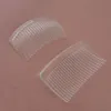 20st 5 0cm 8 5cm 23Teeth Clear Plain Plastic Hair Combs för DIY Hårtillbehör Brudhuvudstycken Transparent Side Combs282q