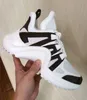 Nowa wysokiej jakości designerskie buty Archlight Casual Buty Womenhigh Arch Naga cielę skórzana koronkowa platforma kolorowy blok koni sneakers